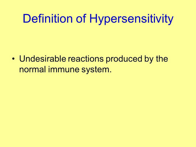 Definition of Hypersensitivity